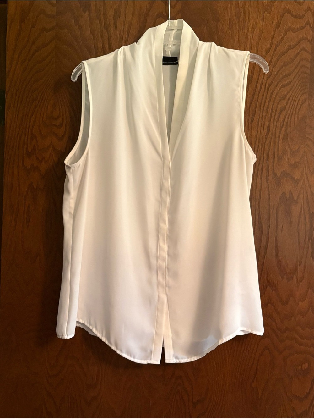 Apt. 9 Cream Sleeveless V-Neck Draped Blouse